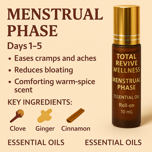 Menstrual Phase Essential Oil | Pain Relief & Cramp Support | Total Revive Wellness