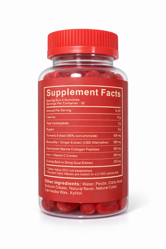 Menstrual Phase Gummies | Restore & Rebalance Blend | Total Revive Wellness