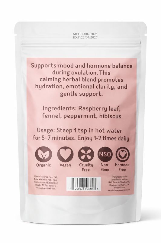 Ovulation Phase Tea | Radiance & Balance Blend | Total Revive Wellness